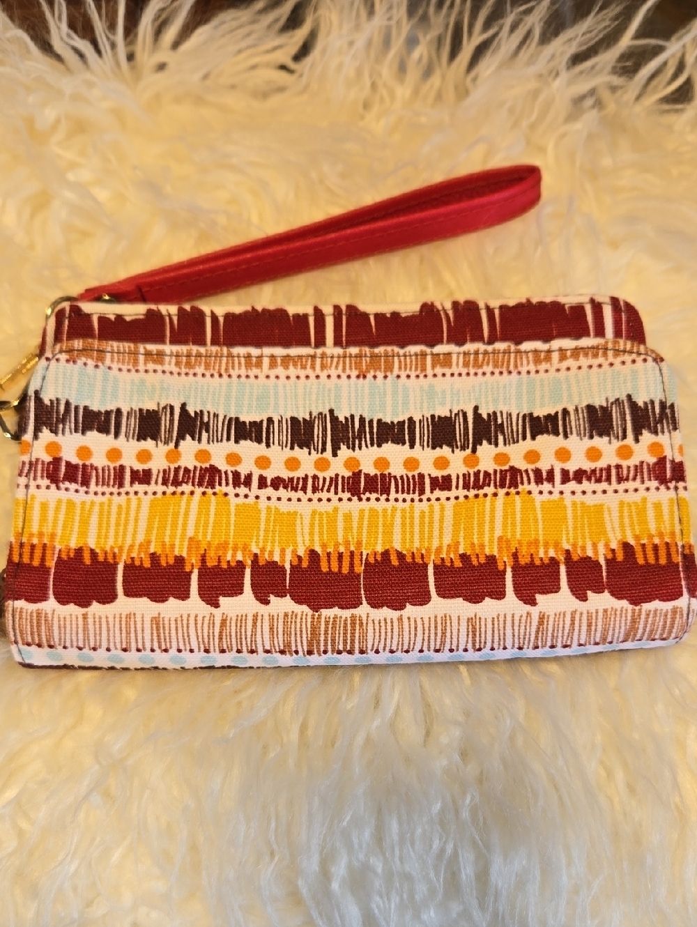 Nwot Thirty One Multi Perfect Cents Cotton Wallet/Wristlet